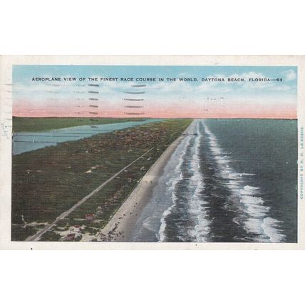 Race Course Daytona Beach Florida United Sates Postcard Used VGC