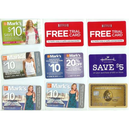 20x Coupon Ads Thin Plastic/Cardboard Cards 2010-2014 All Expired