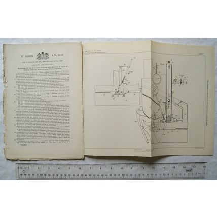 1895 Patent No. 10,026 apparatus printing tickets, Eduard Penning-Dupuis Germany