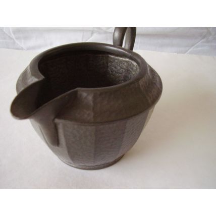 Vintage Art Deco 'Civic' Pewter Hammered Jug T Land & Son Pattern No: 1331