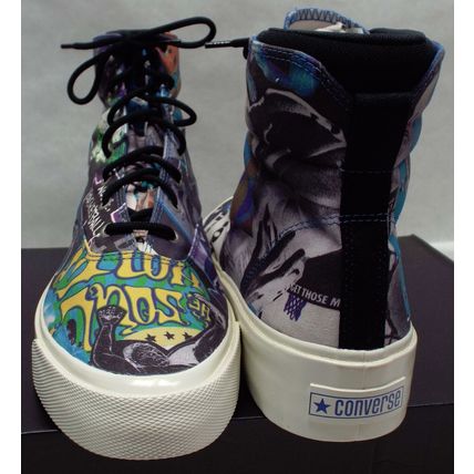 New Mens 8 Converse Skid Grip Hi Egret Graffiti Shoes MSRP $110 170681C