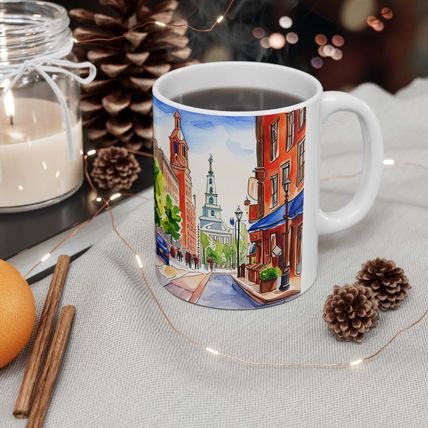 At the Cafe Philadelphia Liberty Bell #46 Mug Ceramic Coffee Mug 11oz