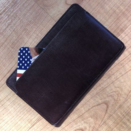 Nazareno GABRIELLI Brown Leather Pouch For Note Pad Or Phone Case Protector