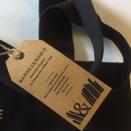 NEW Barnes & Noble Premium Organic In Conversion Cotton 14x15x5 Tote