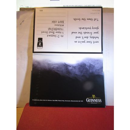 2001, SET OF 5 GUINNESS unused postcards in a card wallet with survey form =