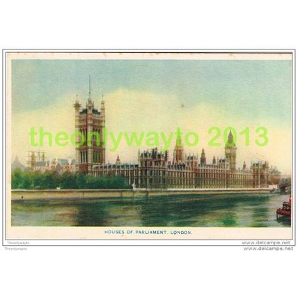 HOUSES OF PARLIAMENT, LONDON, ENGLAND, 1910/20s?, Postcard