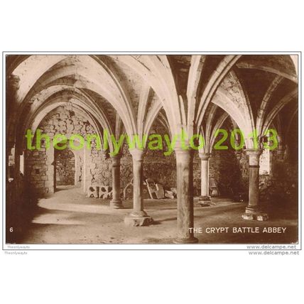 CRYPT, BATTLE ABBEY, SUSSEX, ENGLAND, 1940/50s?, Postcard