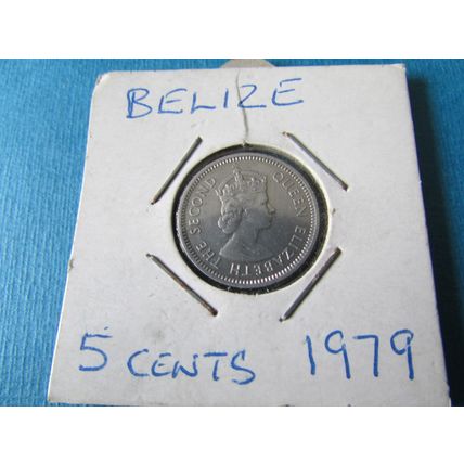 1979 QUEEN ELIZABETH II BELIZE FIVE CENTS FREE POST.