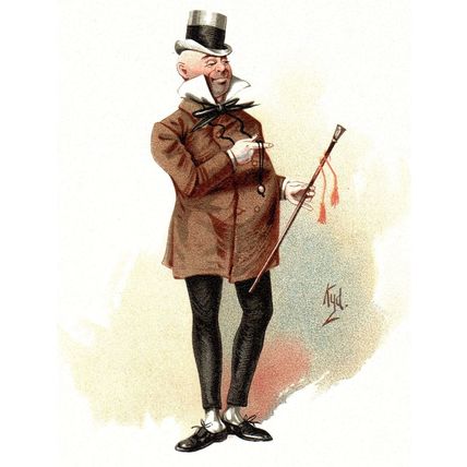 MR. MICAWBER 1889 JOSEPH CLAYTON CLARKE ‘KYD’ David Copperfield CARTOON