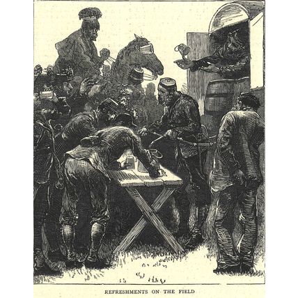 VOLUNTEER REVIEW AT BRIGHTON 1872 Horace Harral VICTORIAN ENGRAVING