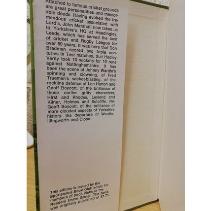 Headingley - John Marshall - Hardback & Dust Jacket - Sportsman`s Book Club-1972