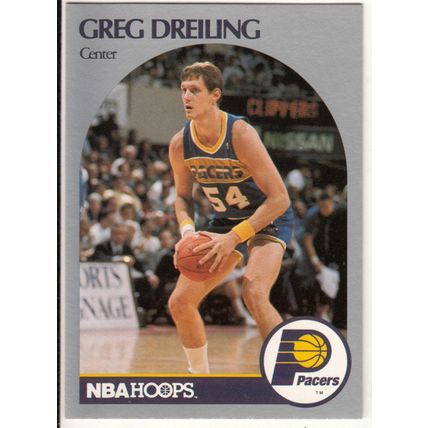 1990-91 Hoops Greg Dreiling RC basketball card #132- Pacers