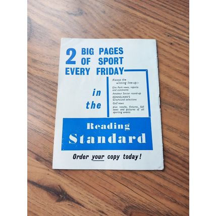 1961/62 Reading vs Portsmouth - Division 3 **FREE P&P**