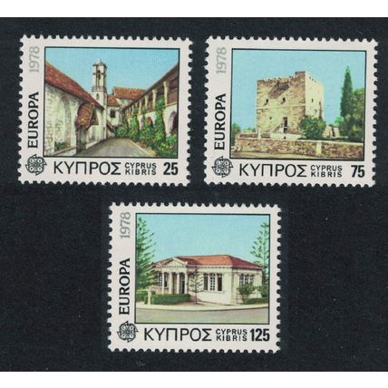 Cyprus Europa Architecture 3v 1978 MNH SG#502-504 Sc#495-497