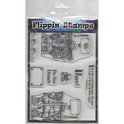 La Pashe. Flippin' Stamps. Toilet Stamp Set. Stamping Cardmaking Scrapbooking