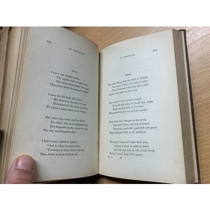 RARE* 1860 "POEMS OF ALFRED TENNYSON" VOLS 1 & 2 USA HARDBACK BOOKS (P6)