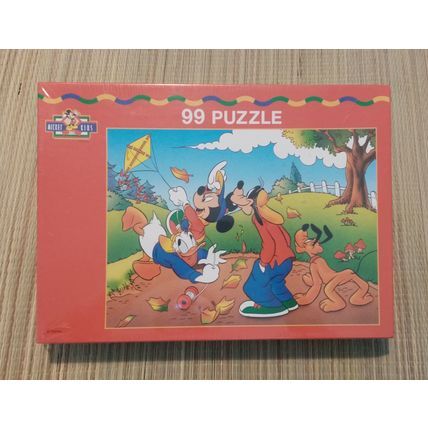 Disney Mickey For Kids Jigsaw Puzzle 99 Piece Flying a Kite Vintage