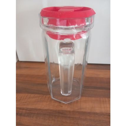 A GORGEOUS VINTAGE/RETRO RARE ‘PASABAHCE’ GLASS OCTAGONAL PITCHER/JUG.