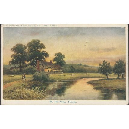 By the Arun, Sussex, 1906 - CW Faulkner Postcard