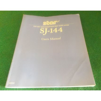 Star SJ-144 Colour & Monochrome Printer Manual, Parallel Cable. & Power Supply