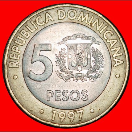 Ⰶ SANCHEZ (1817-1861): DOMINICAN★ 5 PESOS 1947-1997 BANK!★LOW START★NO RESERVE