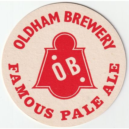 BEER MAT - OLDHAM BREWERY - FAMOUS PALE ALE - (Cat No 016) - (1971)