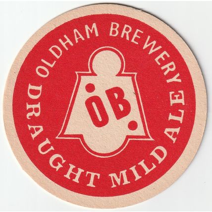 BEER MAT - OLDHAM BREWERY - DRAUGHT MILD ALE - (Cat No 021) - (1973)
