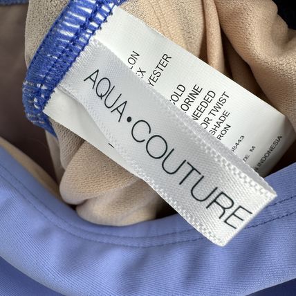 Aqua Couture One Shoulder Swimsuit M Blue Colorblock One-Piece NWT $60 MSRP