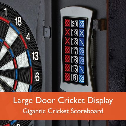 Fat Cat Mercury Electronic Dartboard, Built in Cabinet Doors with Integrated Sco