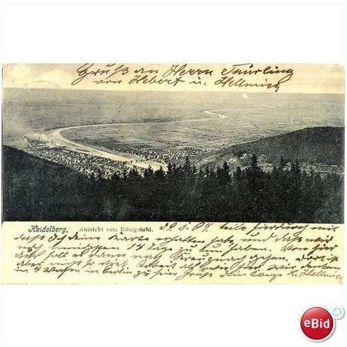 1904 Heidelberg "Aussicht vom Konigstuhl"