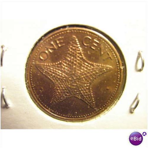 W5 Bahamas One Cent 1992 (FREE SHIPPING)
