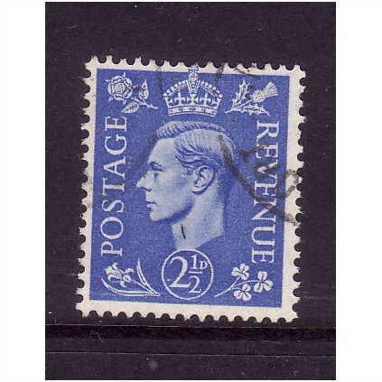 GREAT BRITAIN 1941 GEORGE VI SG 489 2 1/2d LIGHT ULTRAMARINE FINE USED #4