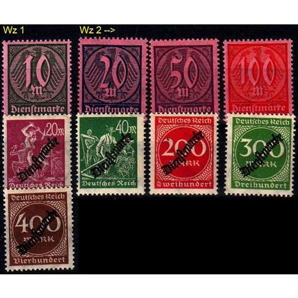 GERMANY REICH Dienst [Lot] 01 ( **/mnh )