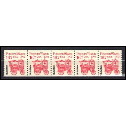 2261 16.7c Popcorn Wagon Very Fine MNH Dry Gum PNC 1/5 X3327