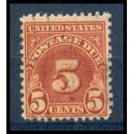 Used J83 5c Postage Due Barely Clears WA2736