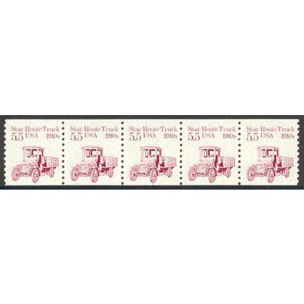 2125 5.5c Star Route Truck Fine MNH Dry Gum PNC 1/5 R0856