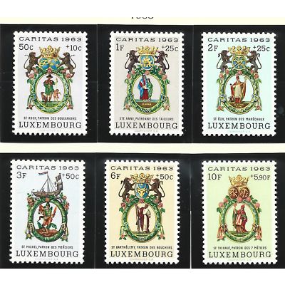 Luxembourg Stamps Scott #B234 To B239, Mint Never Hinged