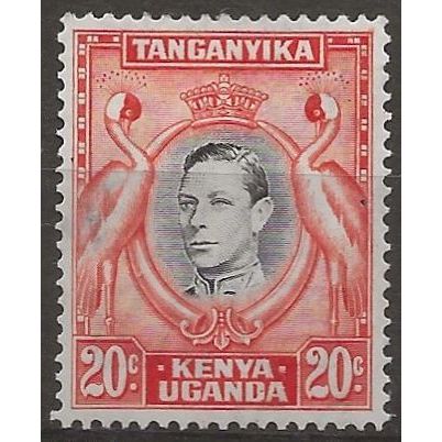 KUT 1938 SG139 20c Black & Orange Mounted Mint .