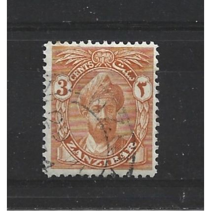 Zanzibar.SG300 3c Sultan Khalifa bin Harub (Orange-Yellow).Fine Used.Jul24b
