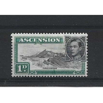 Ascension.SG39d 1d Three Sisters.Mounted Mint.Aug24k