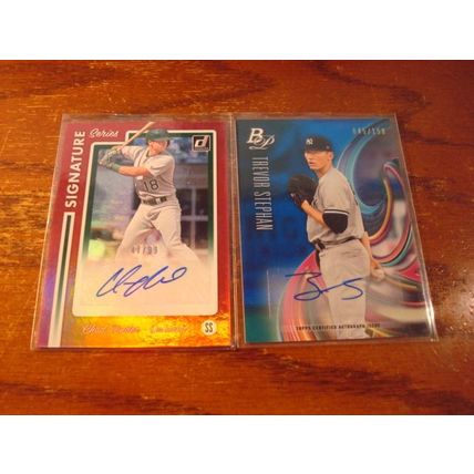 2009-2021, 7-Autographed Baseball Cards, Rc's/Colors/Variations, Check Scans