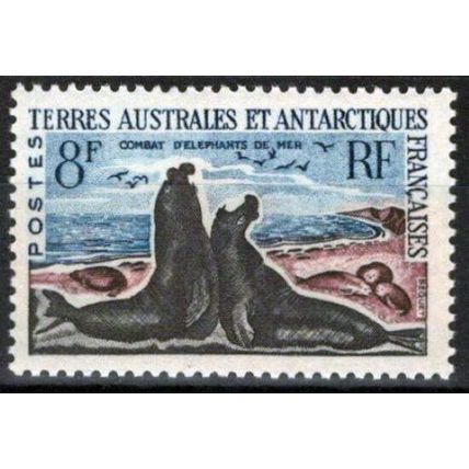 FSAT TAAF 22 MNH Elephant Seals Fighting Antarctica ZAYIX 092922S90MSTAN