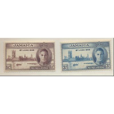 Jamaica Stamps Scott #136 To 137, Mint Never Hinged