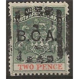 British Central Africa 1891 SG2 2d Sea-Green & Vermilion Good+ Used ..