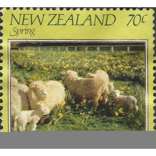 NEW ZEALAND, MAMMAL, Spring, lambing, blue 1982, 70c