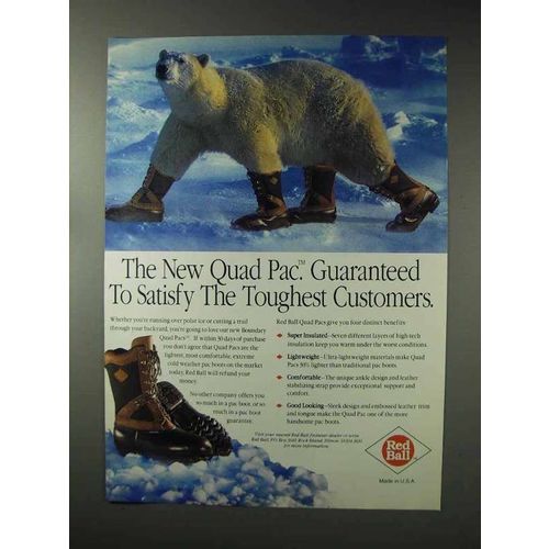 1993 Red Ball Quad Pac Boots Ad - Toughest Customers