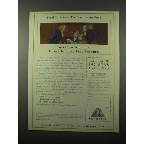 1996 Franklin Federal Tax-Free Income Fund Ad