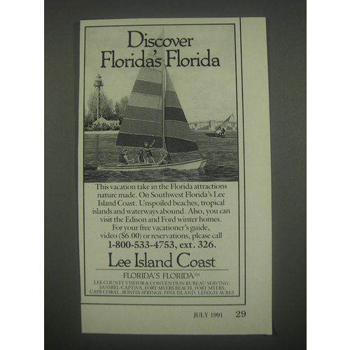 1991 Lee Island Coast, FL Ad - Discover Florida's Florida