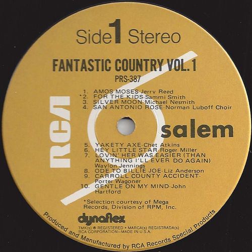 RCA #PRS-387 "Fantastic Country Volume 1" - 20 Hits; 20 Stars