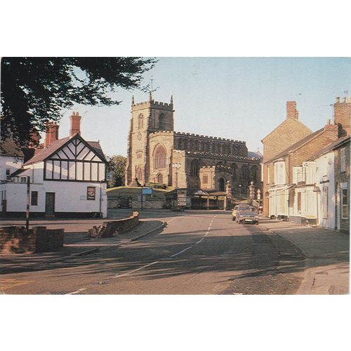 6x4 Continental size printed postcard Parish Church Audlem Cheshire